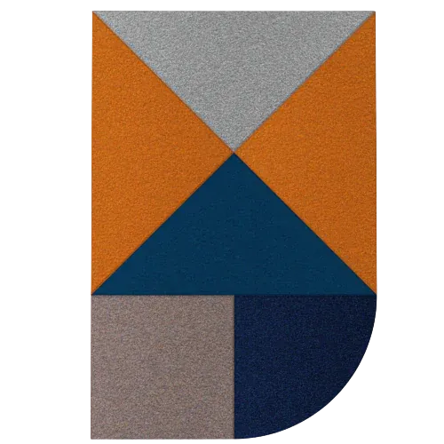 Acoustic Wall Art Panels FAN 4 beetle swatch on white background Decormania UK